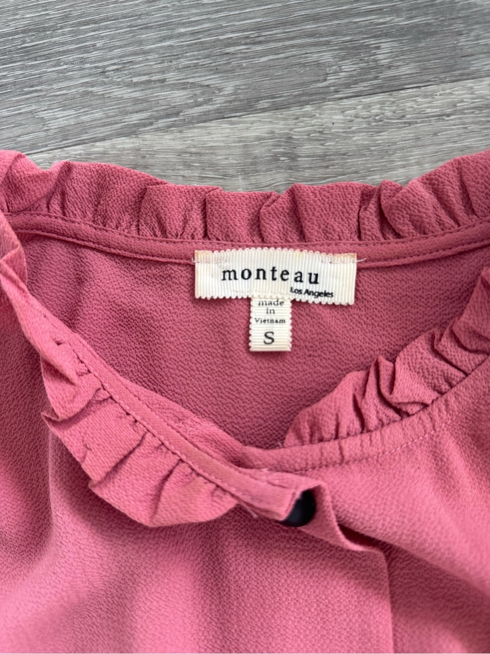 Monteau Rose-Pink Ruffle-Neck Midi Dress - Picture 9 of 10